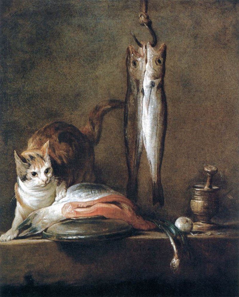 Illustration for article titled Cats in Paint-1700s